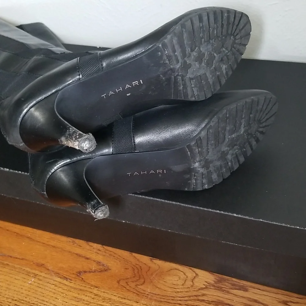 Taheri Women's Black High Boots Size 9 M